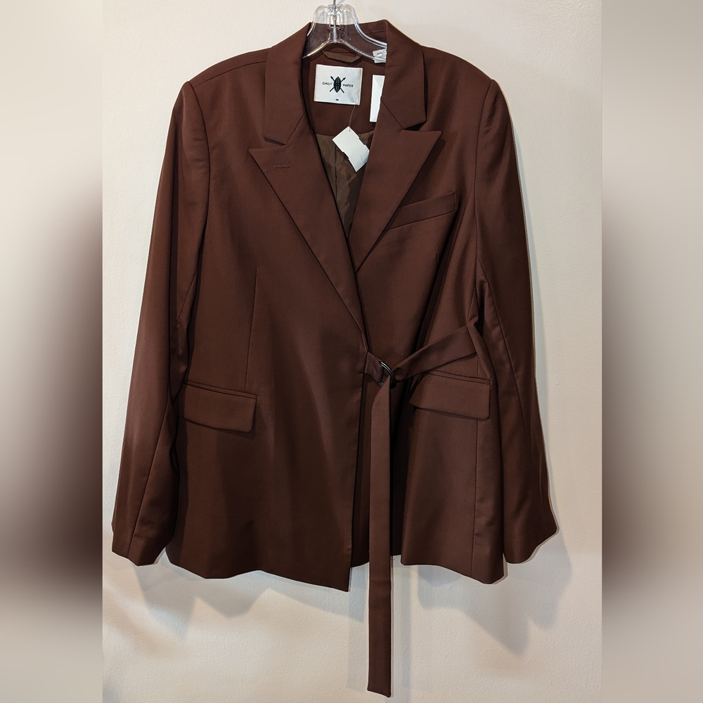 Daily Paper Brown Double-Breasted Hasina Jacket
